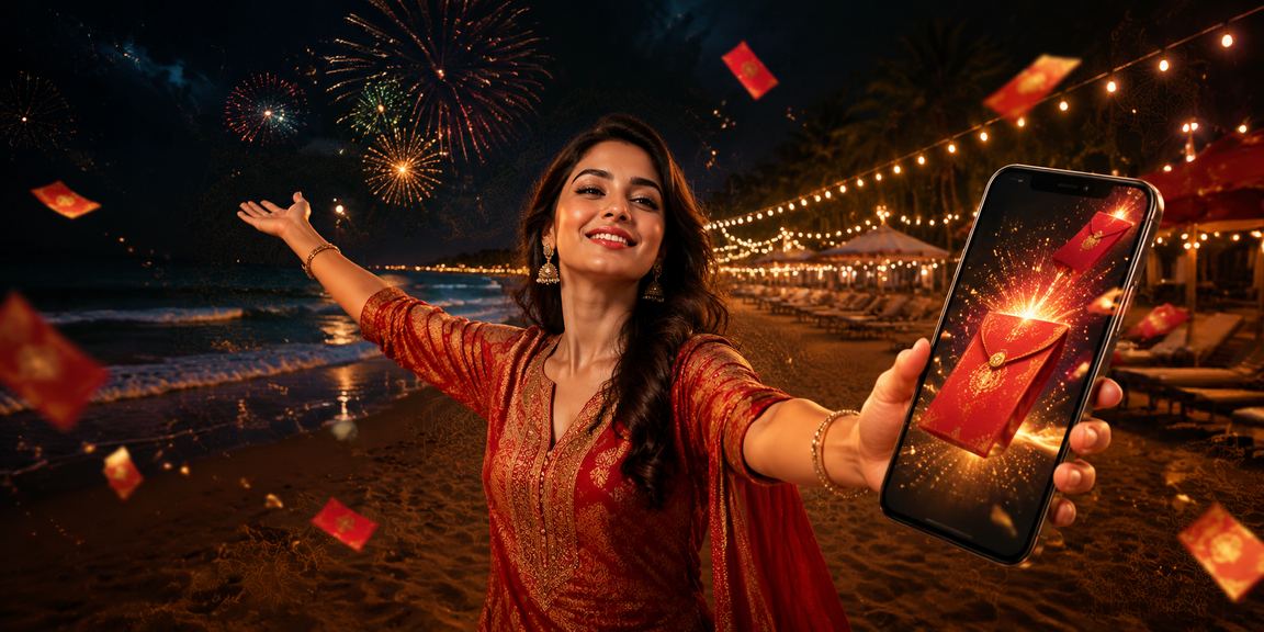 কক্সবাজার সৈকতে ace44 অ্যাপে রেড এনভেলোপ বোনাস উপভোগ করছেন একজন ব্যবহারকারী